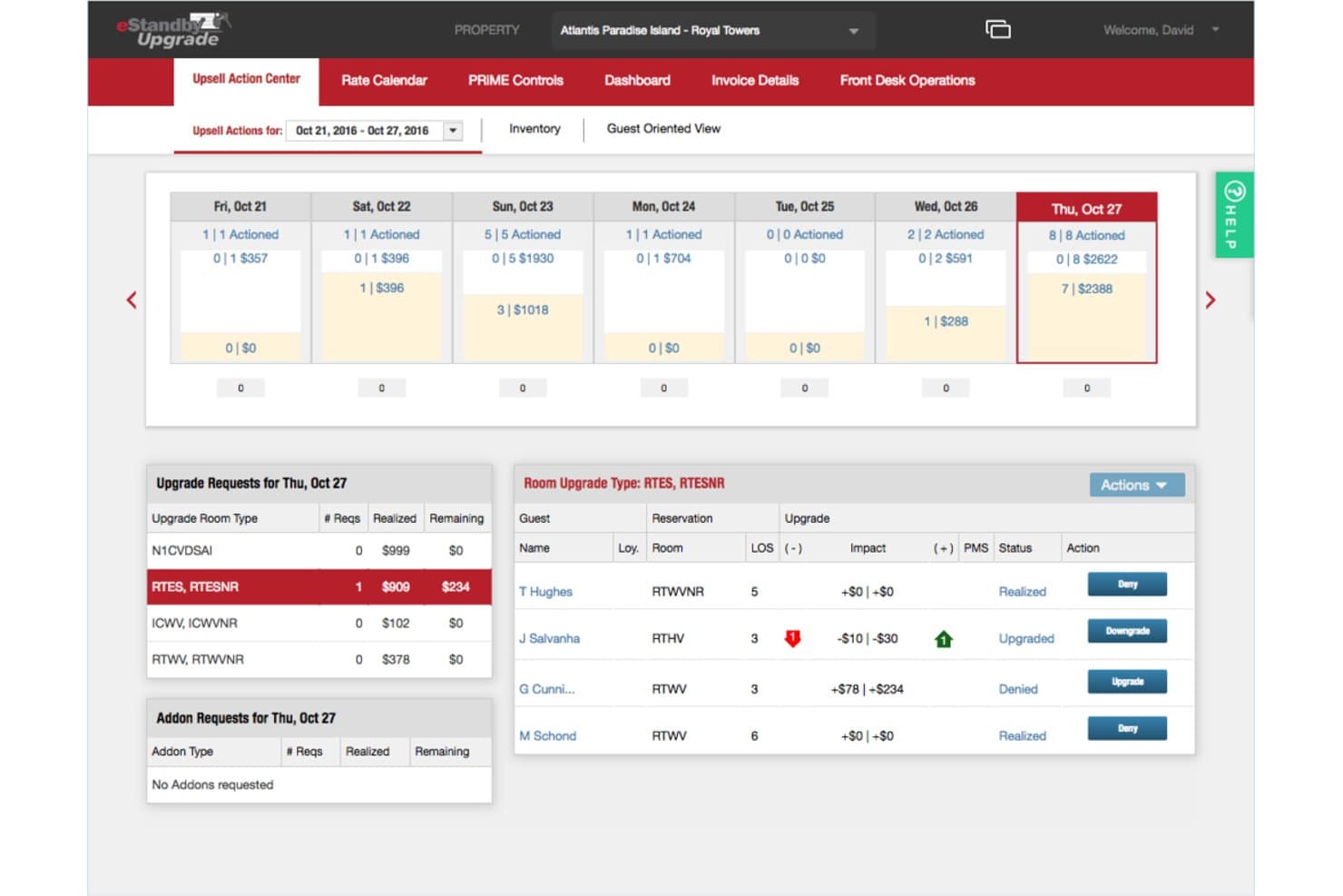 Oracle Hospitality OPERA Property Management System screenshot