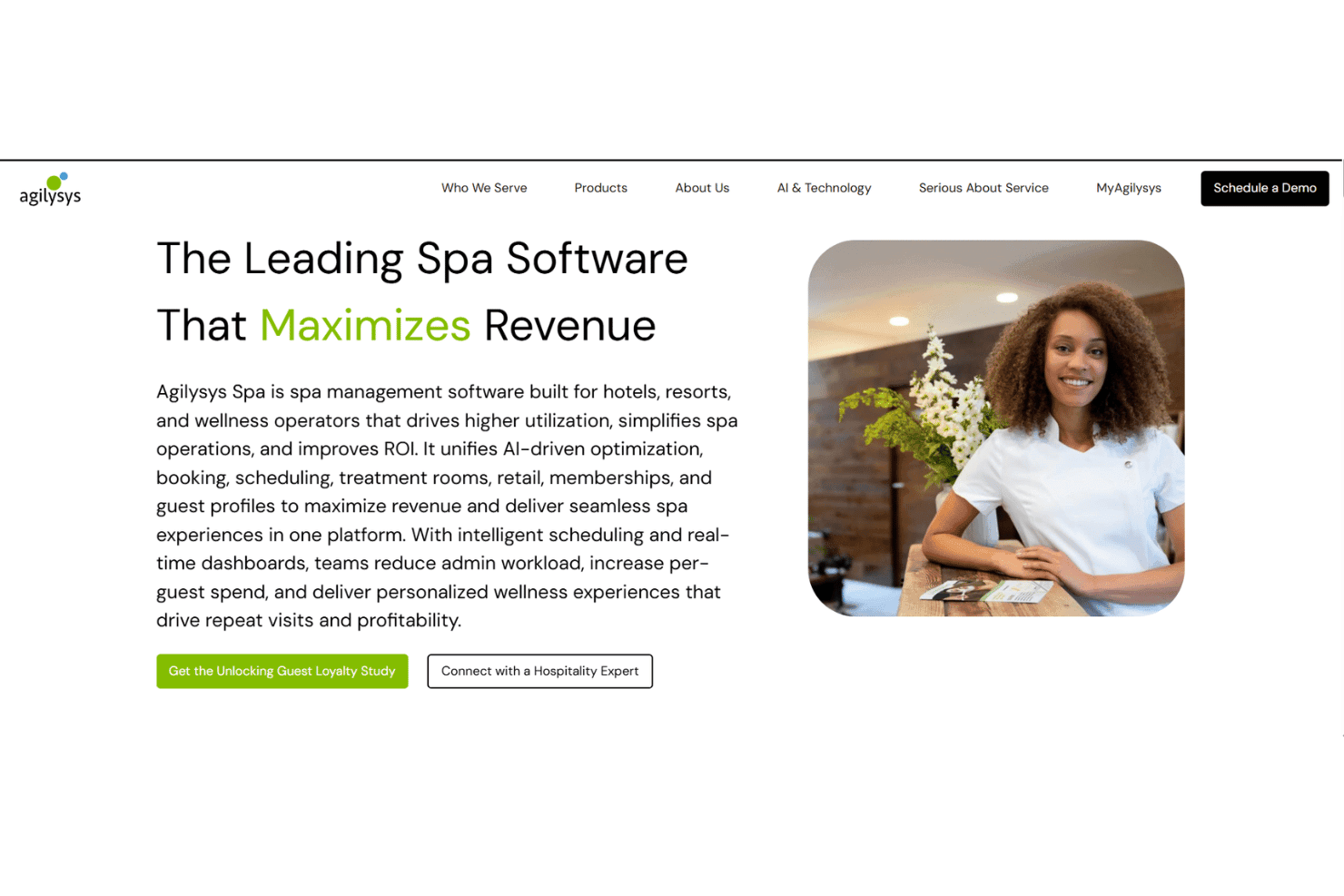 Agilysys Spa manages bookings, guest profiles, memberships, retail, and revenue.