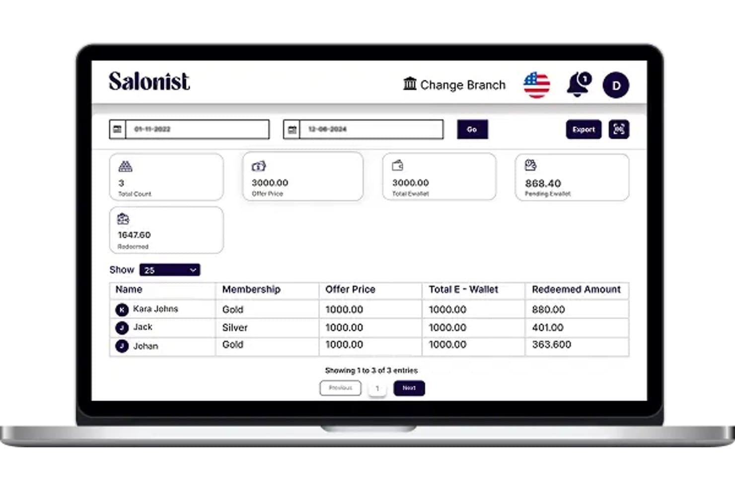 Salonist.io tracks loyalty, memberships, gift cards, and spa marketing campaigns.