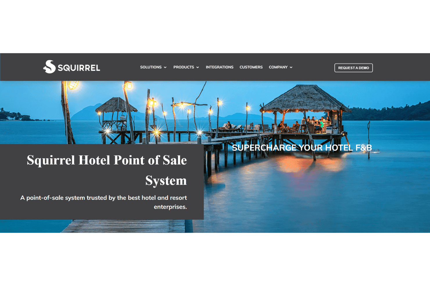 Squirrel es compatible con el servicio de F&B hotelero en comedores, bares, zonas de piscina y servicio de habitaciones, con gestión de mesas, enrutamiento mediante KDS, integración con PMS y pedidos digitales.