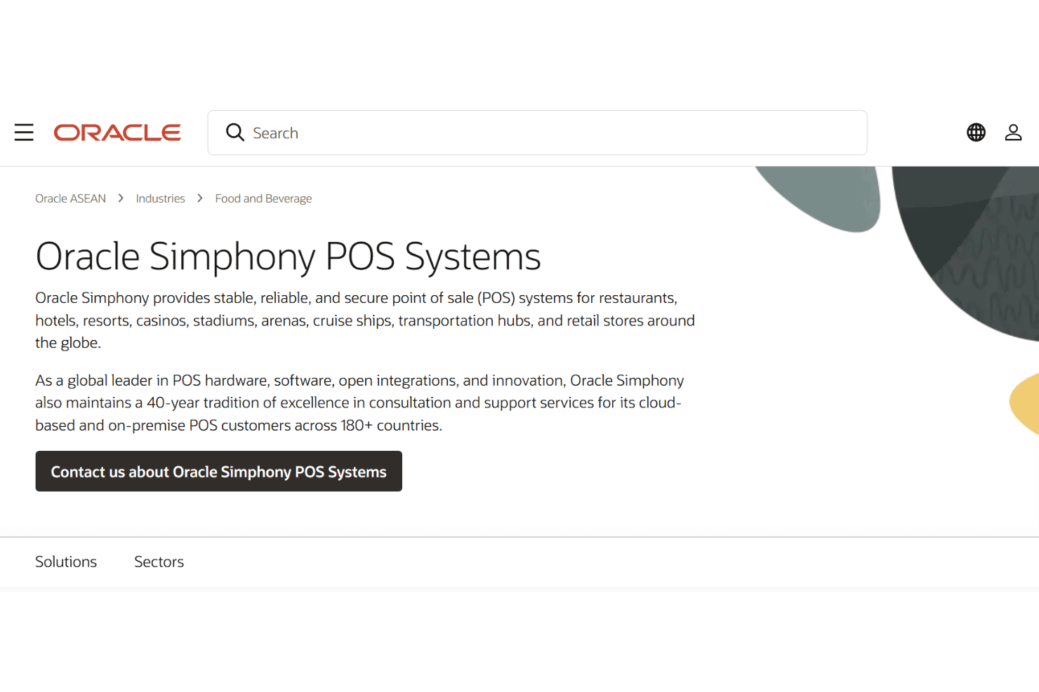Oracle MICROS Simphony gestiona las operaciones de alimentos y bebidas de los hoteles con gestión de pedidos, pantallas de cocina, pedidos móviles, pagos, seguimiento del inventario e integración con OPERA Cloud.