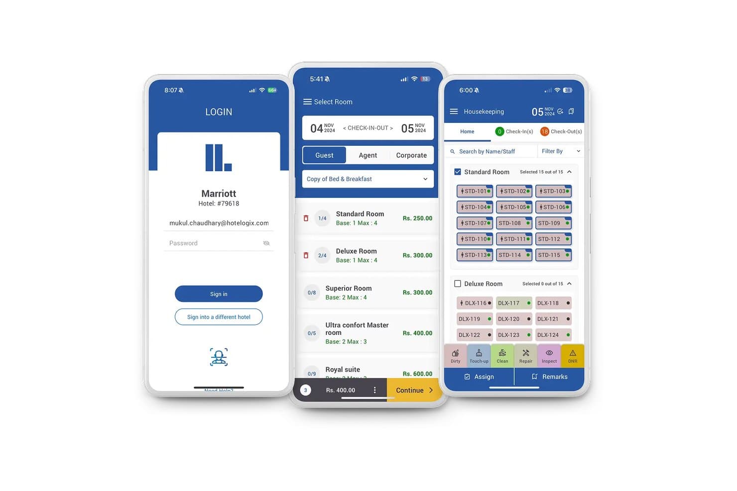 Hotelogix handles reservations, housekeeping, distribution, and reporting in one system.