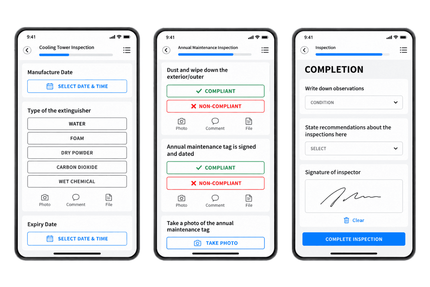 Lumiform tracks mobile inspections, SOP checks, corrective actions, and compliance records.