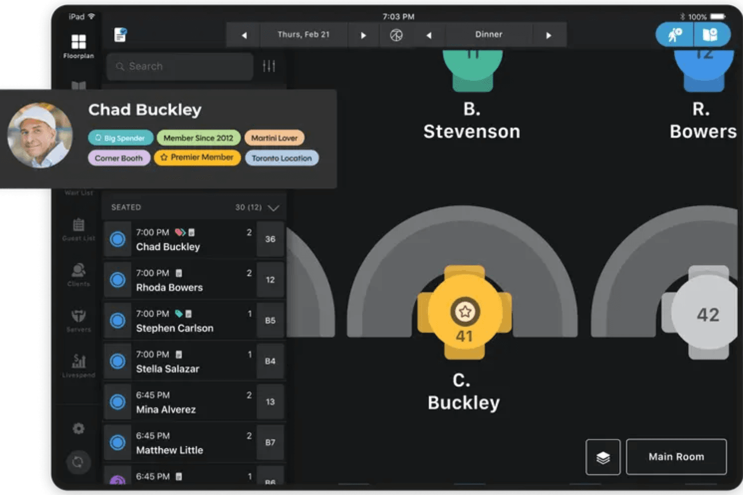 SevenRooms screenshot