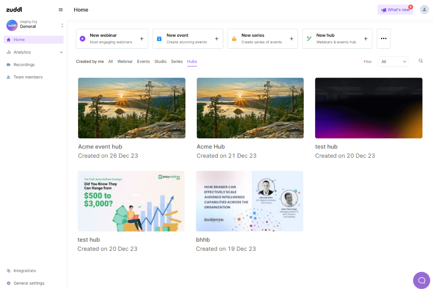 Zuddl manages virtual and hybrid events with engagement and analytics tools.