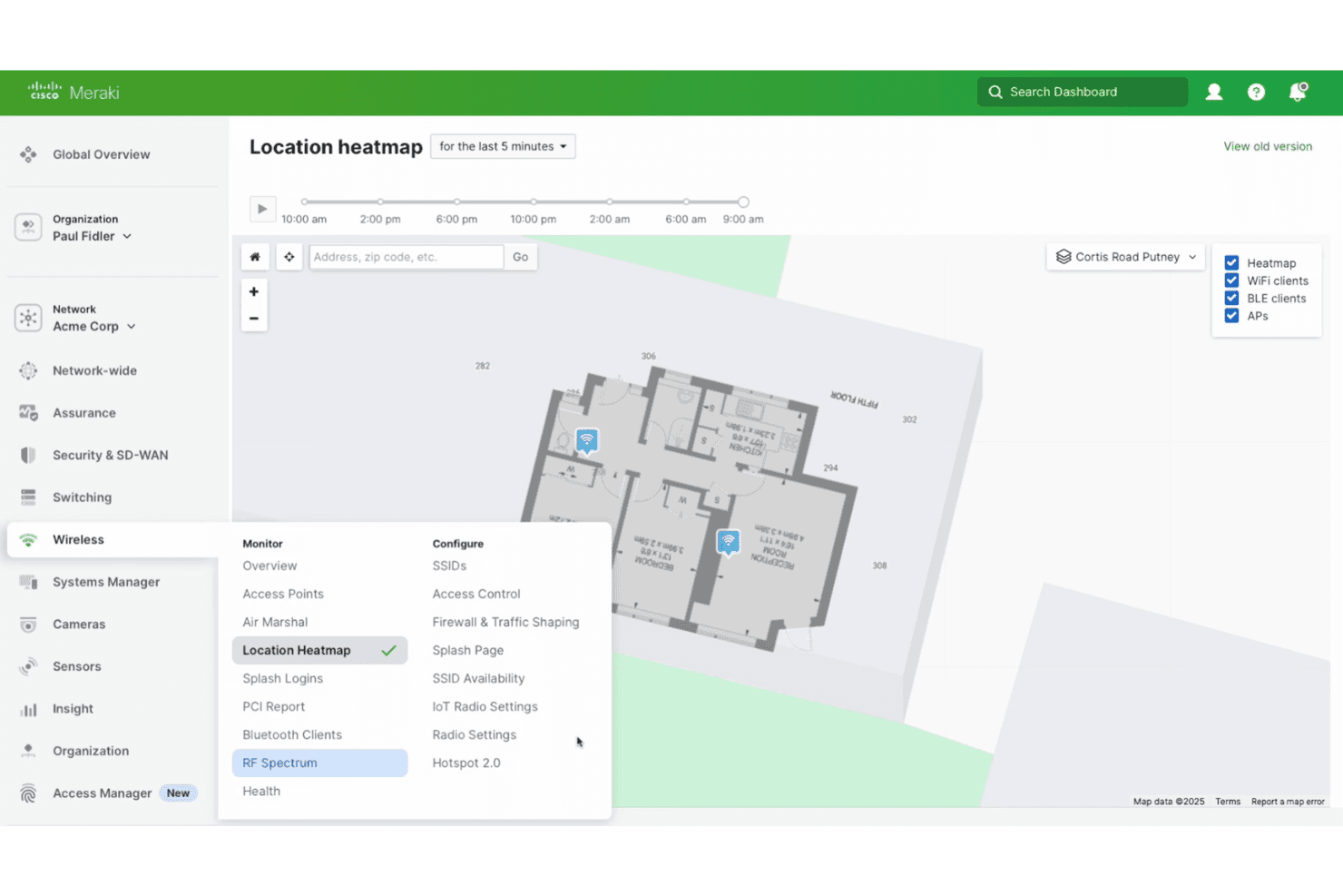 Cisco Meraki visitor movement map