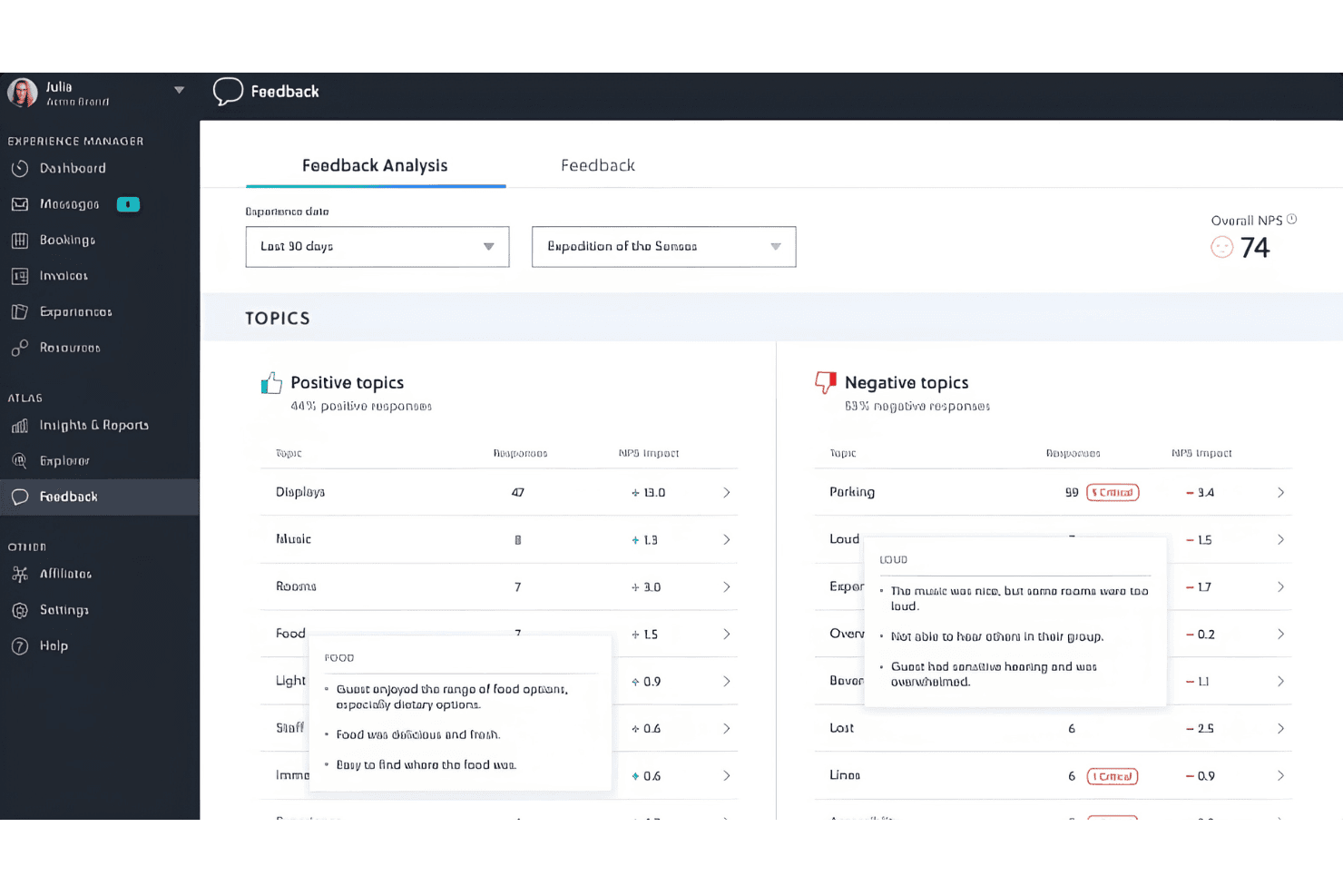 AnyRoad real-time feedback