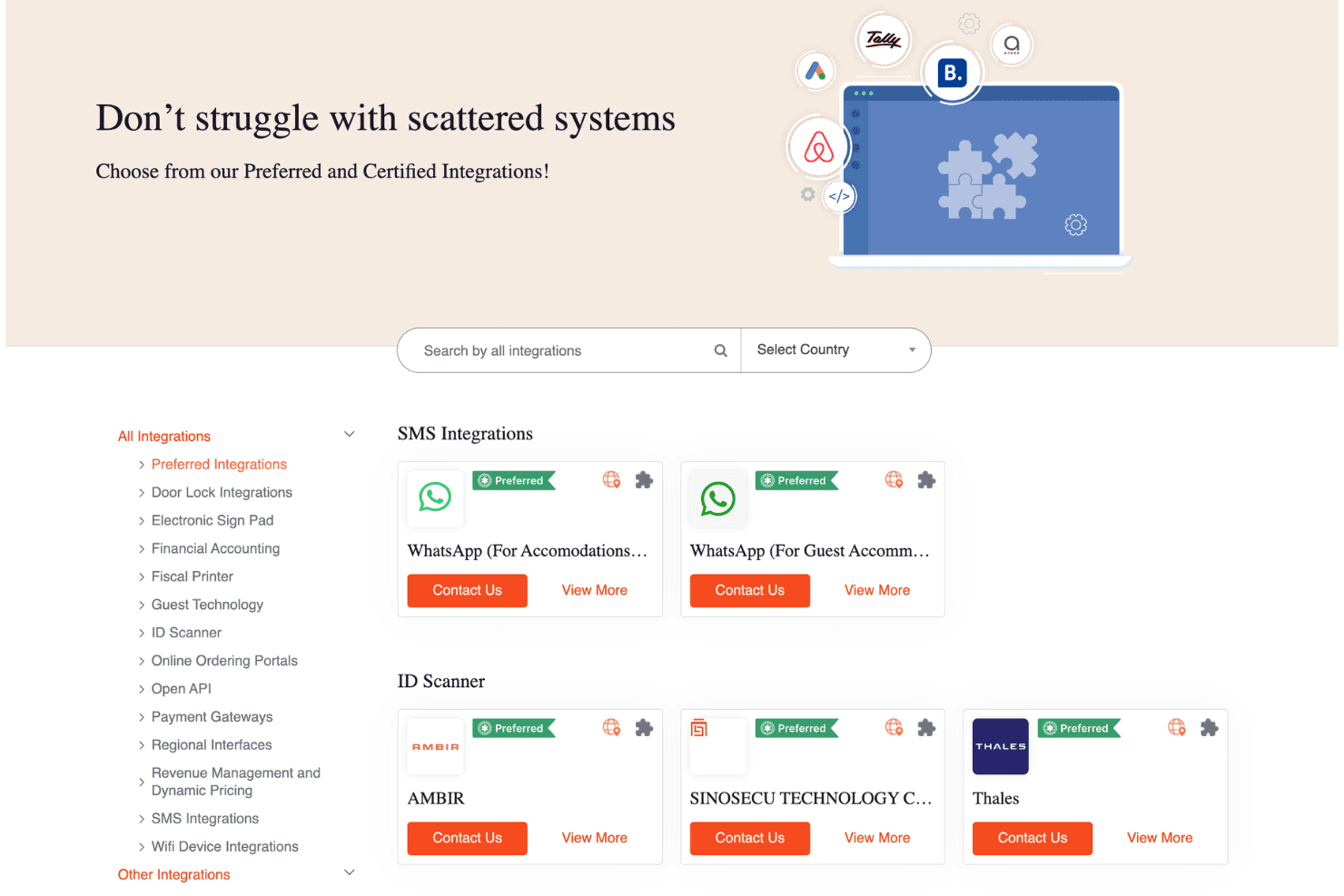 eZee Absolute third-party integrations