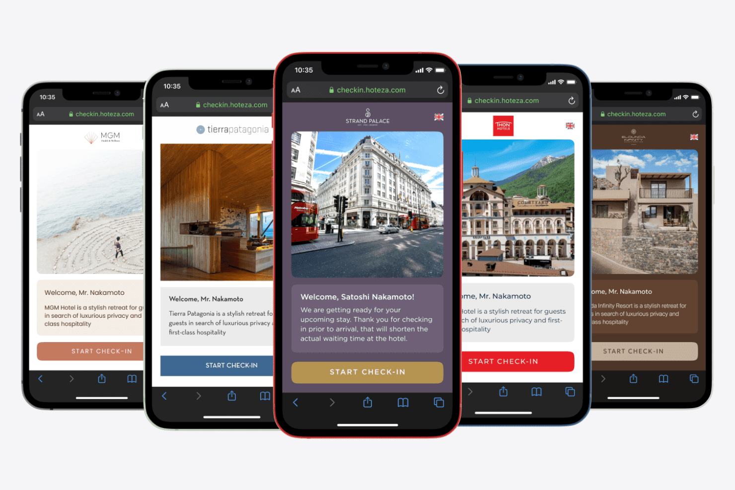 Hoteza's mobile check-in