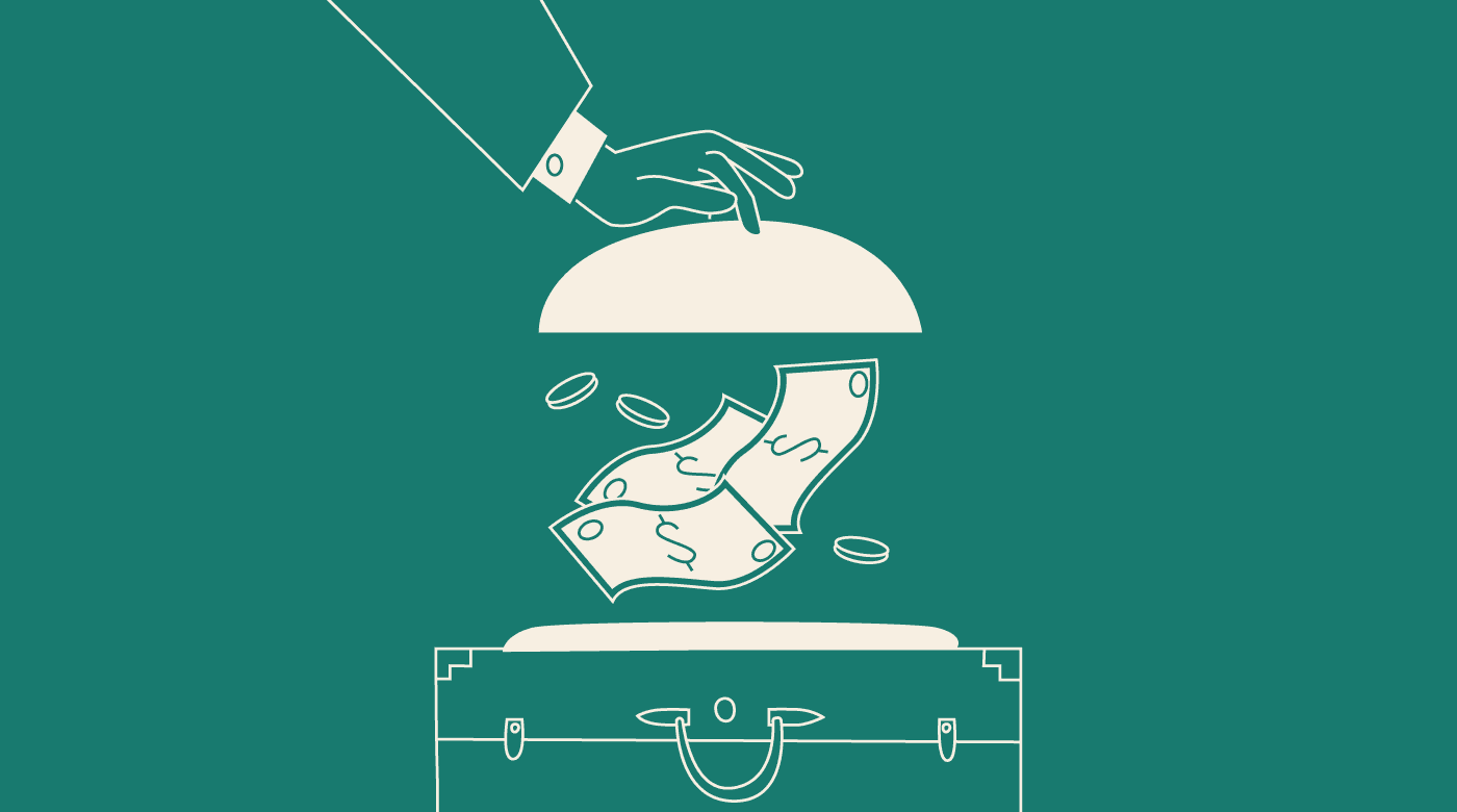 Hotel Manager Salary featured image showing a room service tray and money