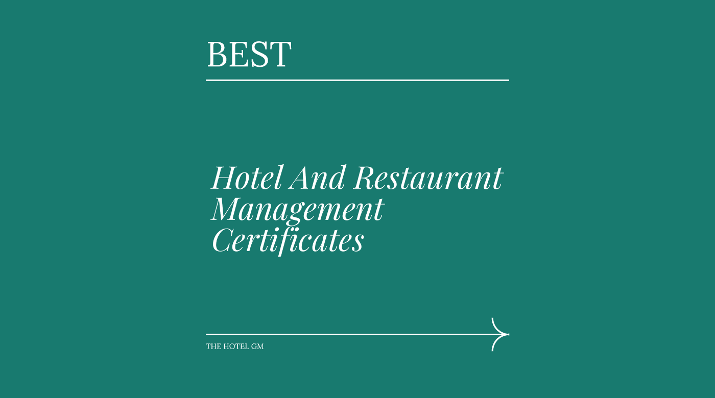 Hotel and restaurant management certificates generic best of
