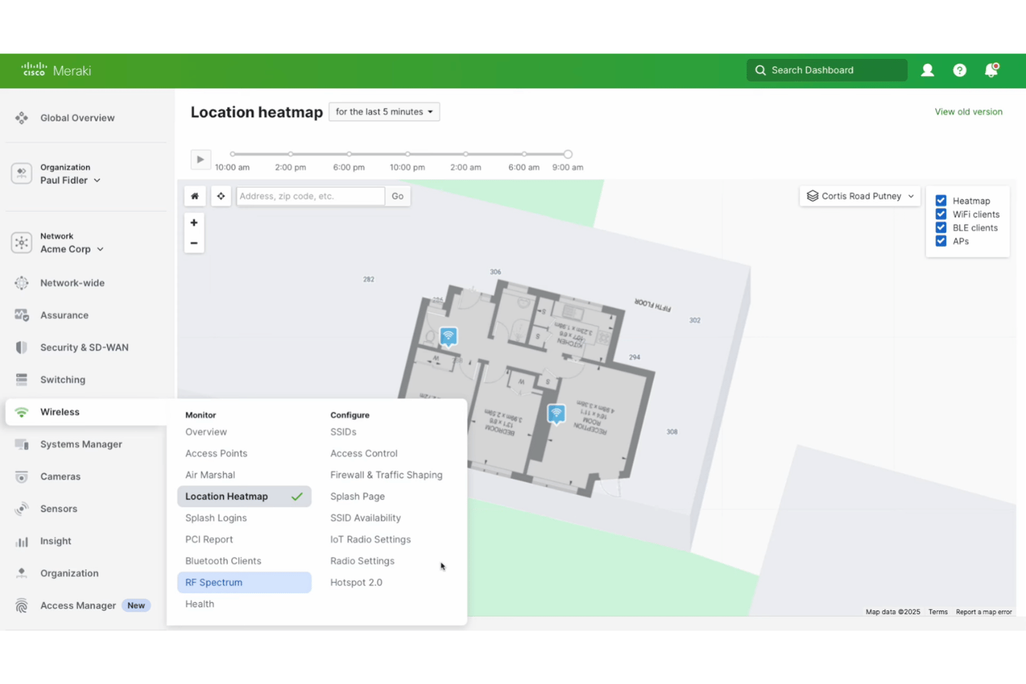 Cisco Meraki visitor movement map
