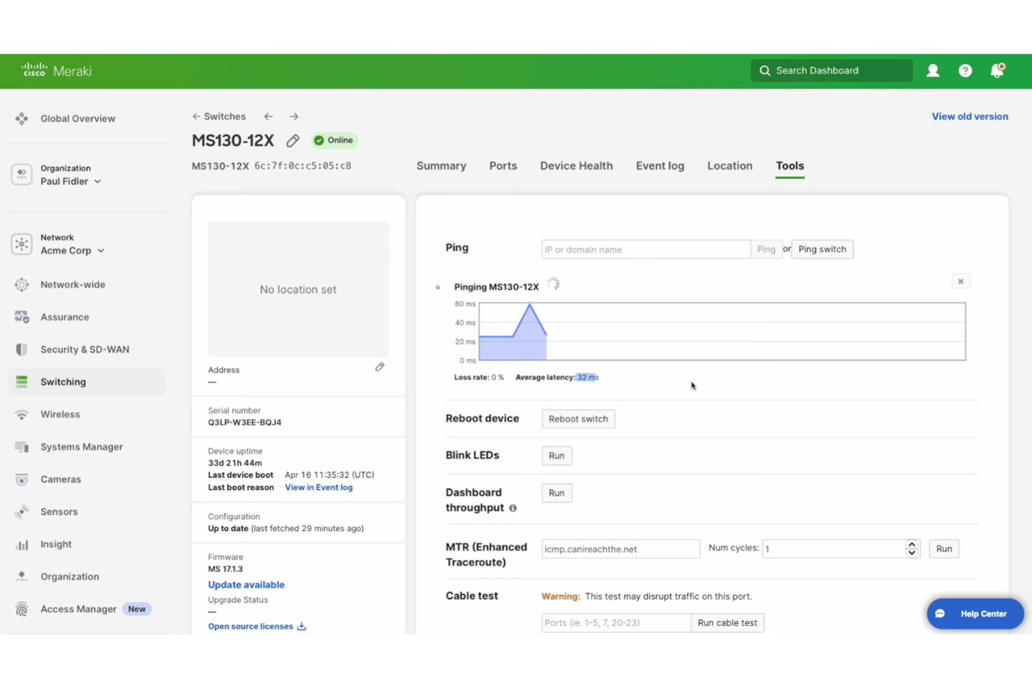 screenshot - Cisco Meraki Review 2026: Pros, Cons, Features, and Pricing