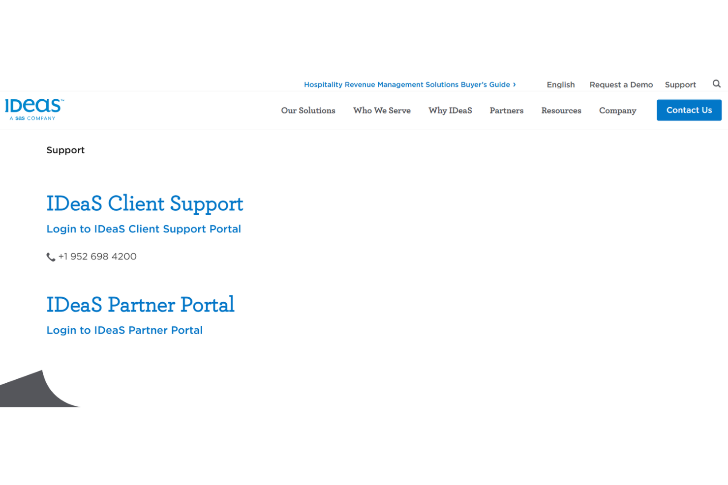 IDeaS support page