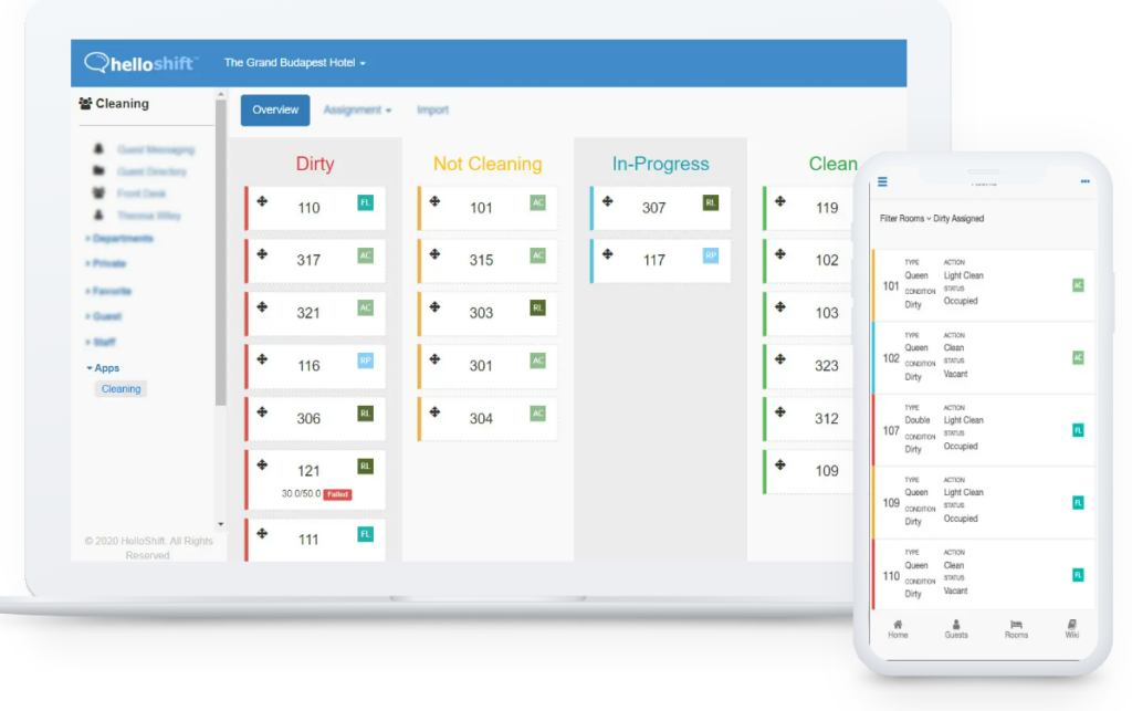 HelloShift screenshot - 10 meilleurs logiciels de gestion du ménage de 2026
