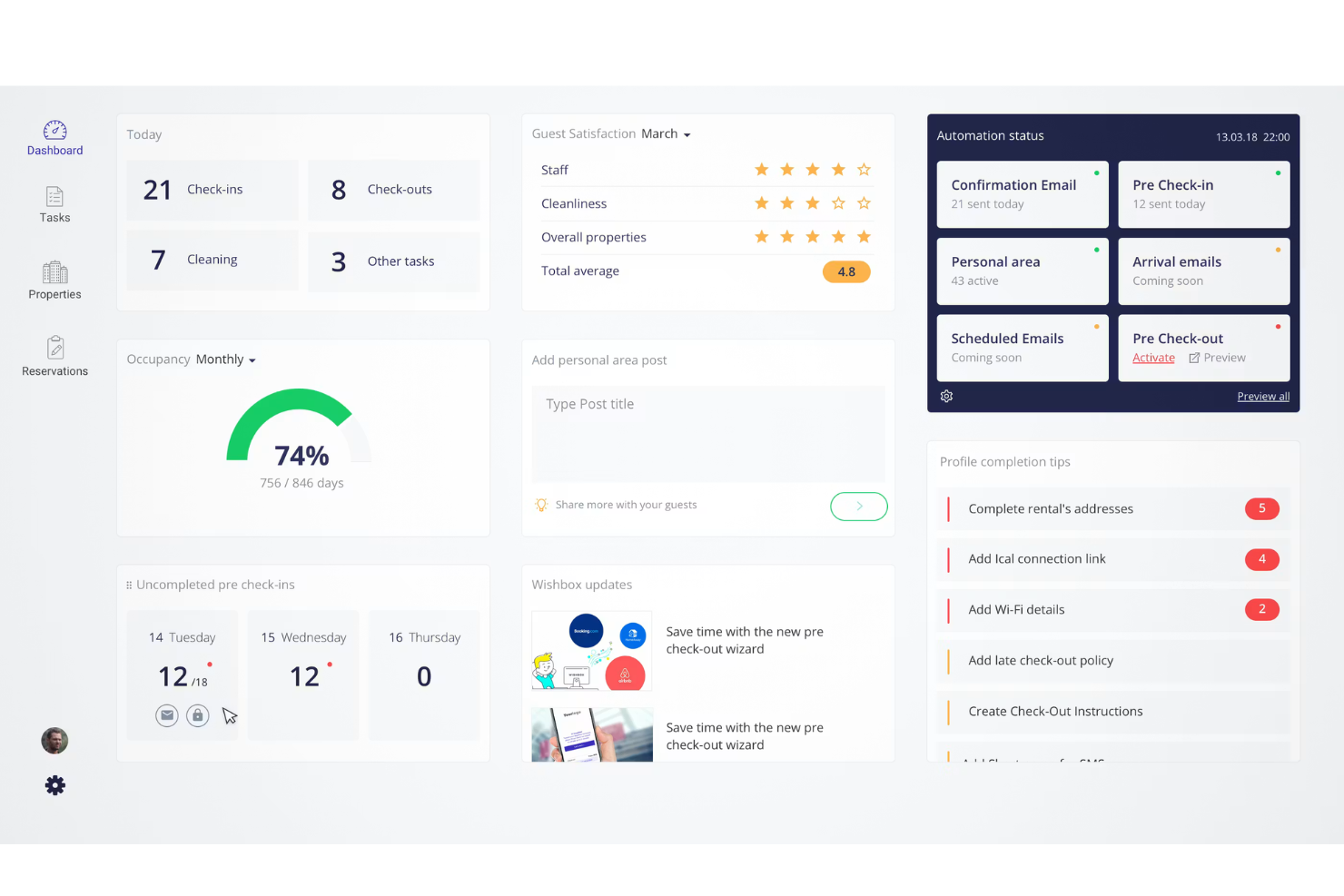 Duve screenshot - 7 migliori software per il check-in in hotel nel 2026