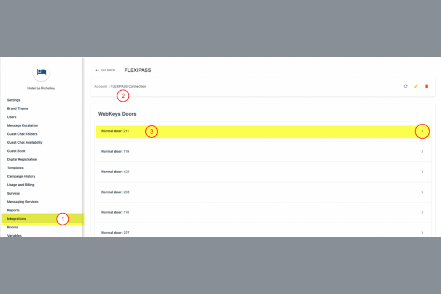 FlexiPass screenshot - 10 Soluzioni Software per Chiavi di Hotel da Considerare nel 2026