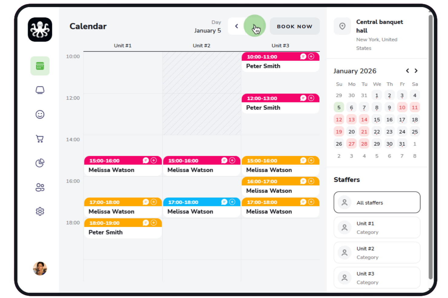 EasyWeek screenshot - 10 migliori software per la gestione di banchetti per il 2026