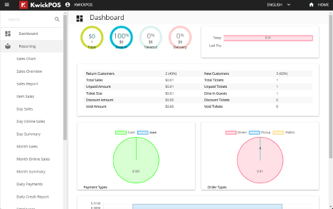KwickPOS screenshot - 10 migliori POS per l’ospitalità recensiti nel 2026