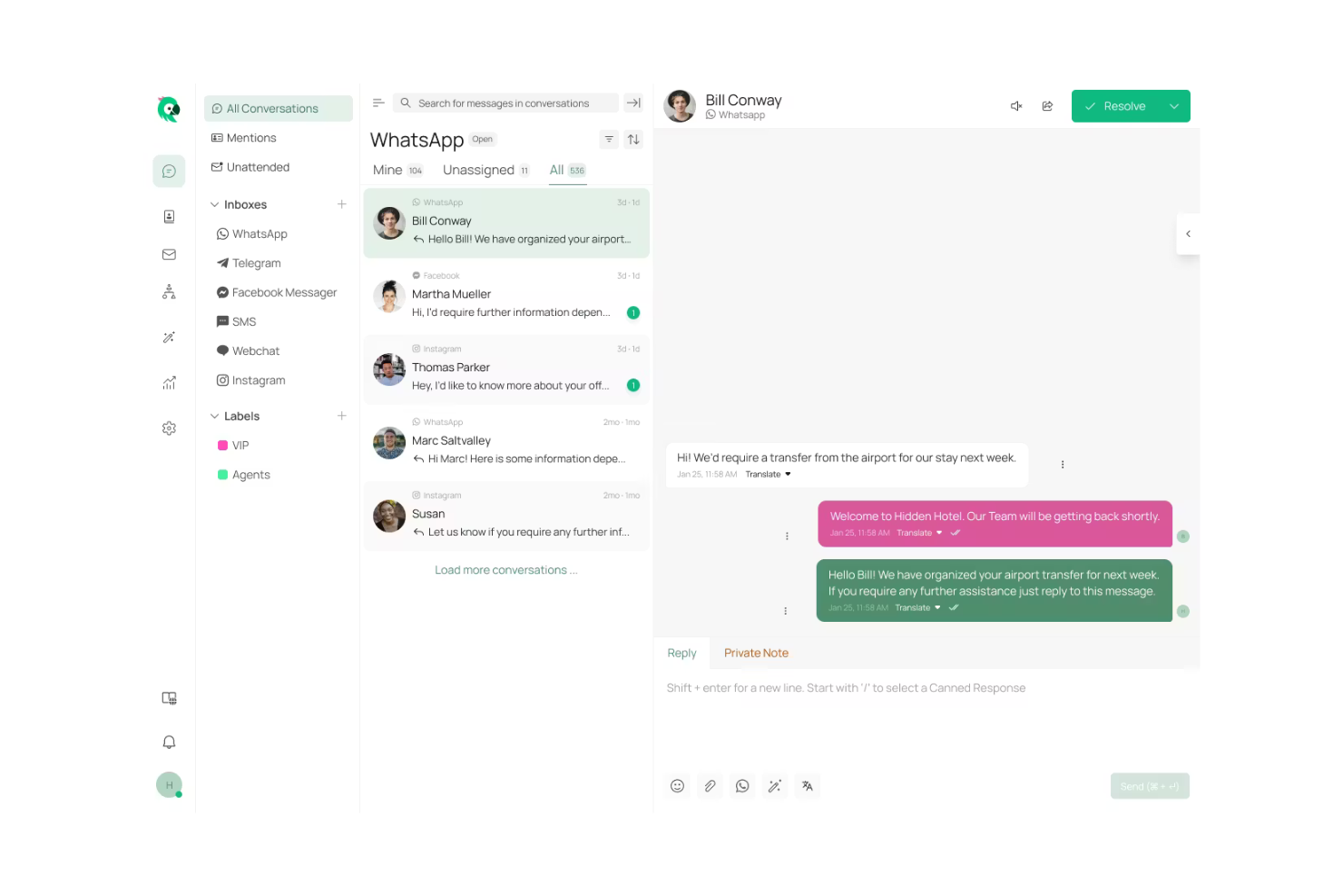 Chatlyn screenshot - 10 Mejores Herramientas de Software de IA para Hoteles en 2026