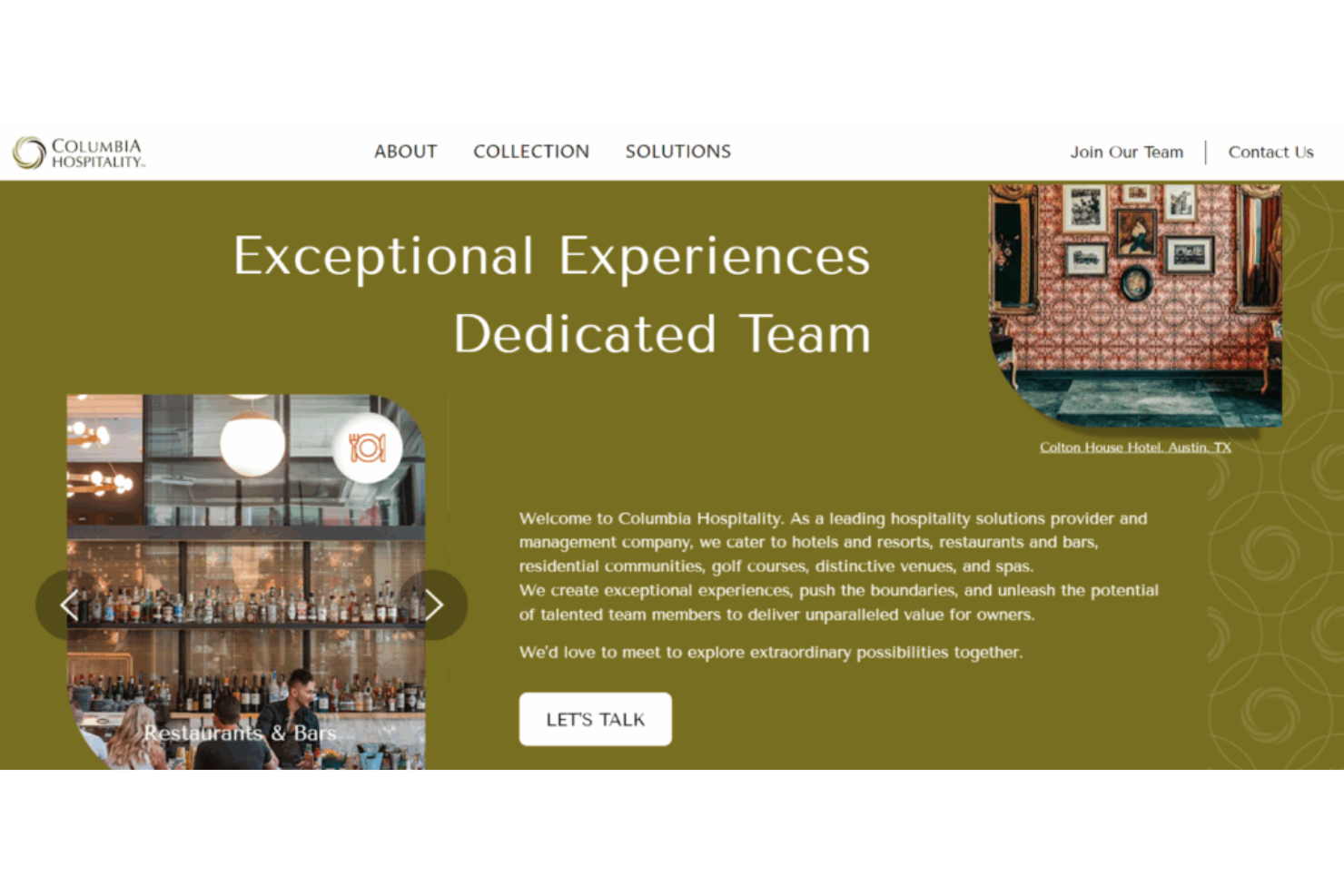 Columbia Hospitality screenshot - 10 Migliori Consulenti di Gestione dell’Ospitalità per il 2026