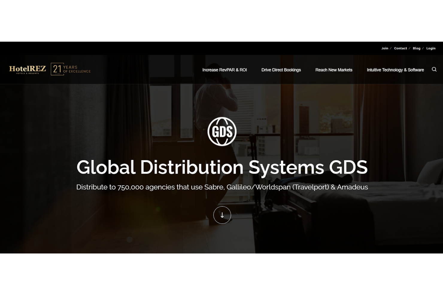 HotelREZ screenshot - 10 Mejores Plataformas de Distribución Global Analizadas en 2026
