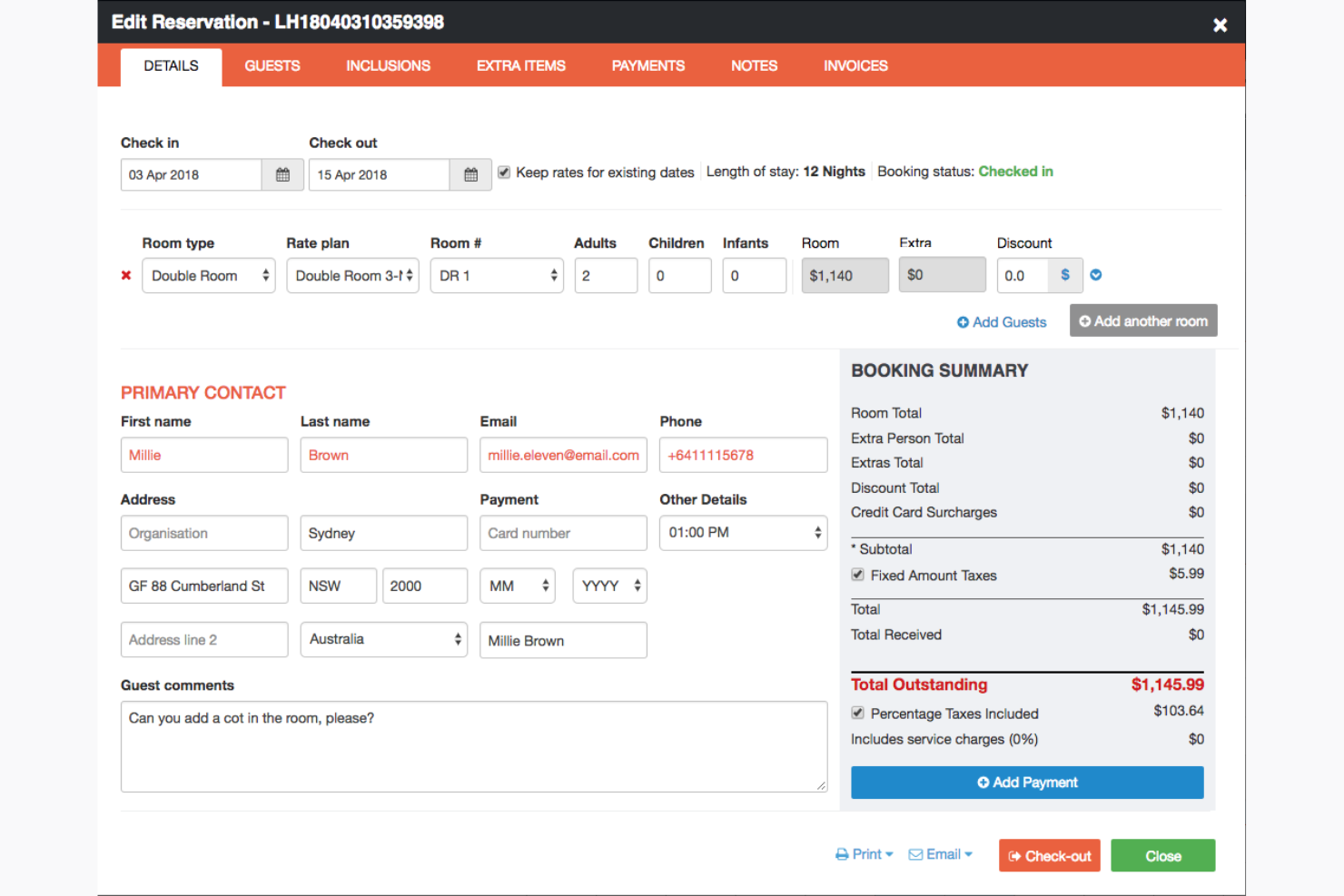 Little Hotelier screenshot - 10 migliori sistemi di prenotazione centrale per hotel nel 2026