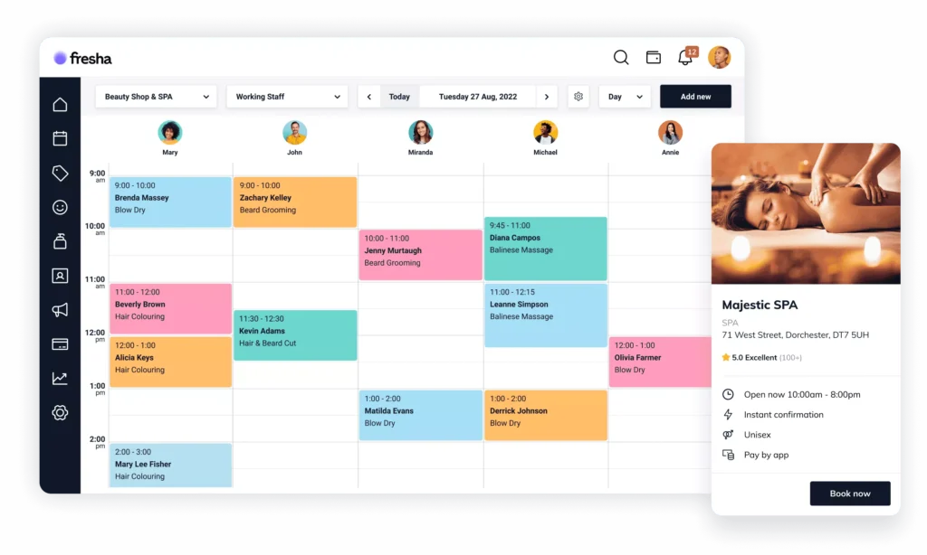 Fresha screenshot - 10 Mejores Software para Spas para Gestión y Reservas en 2026