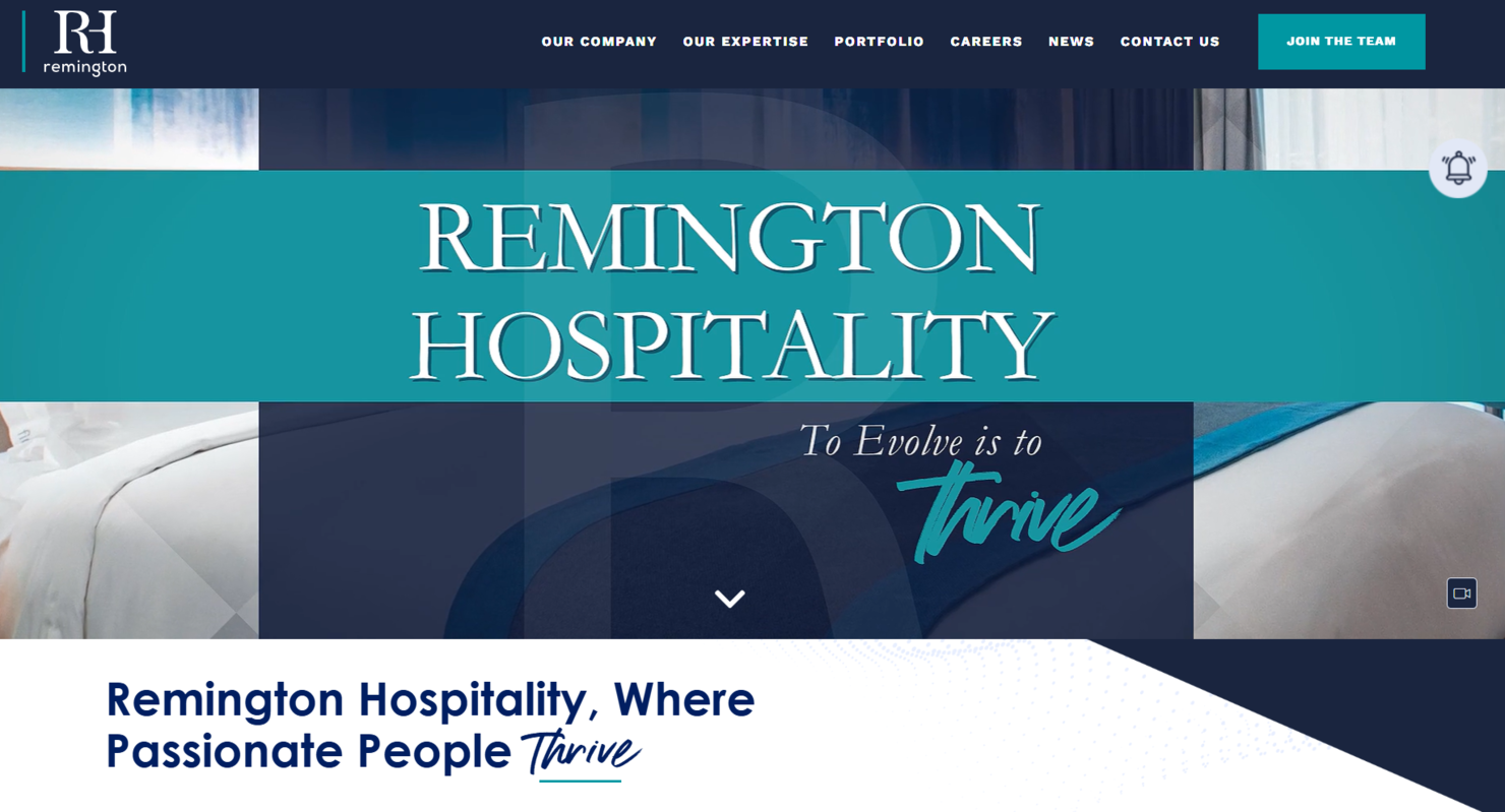 Remington Hotels screenshot - 10 Migliori Società di Gestione Alberghiera Recensite nel 2026