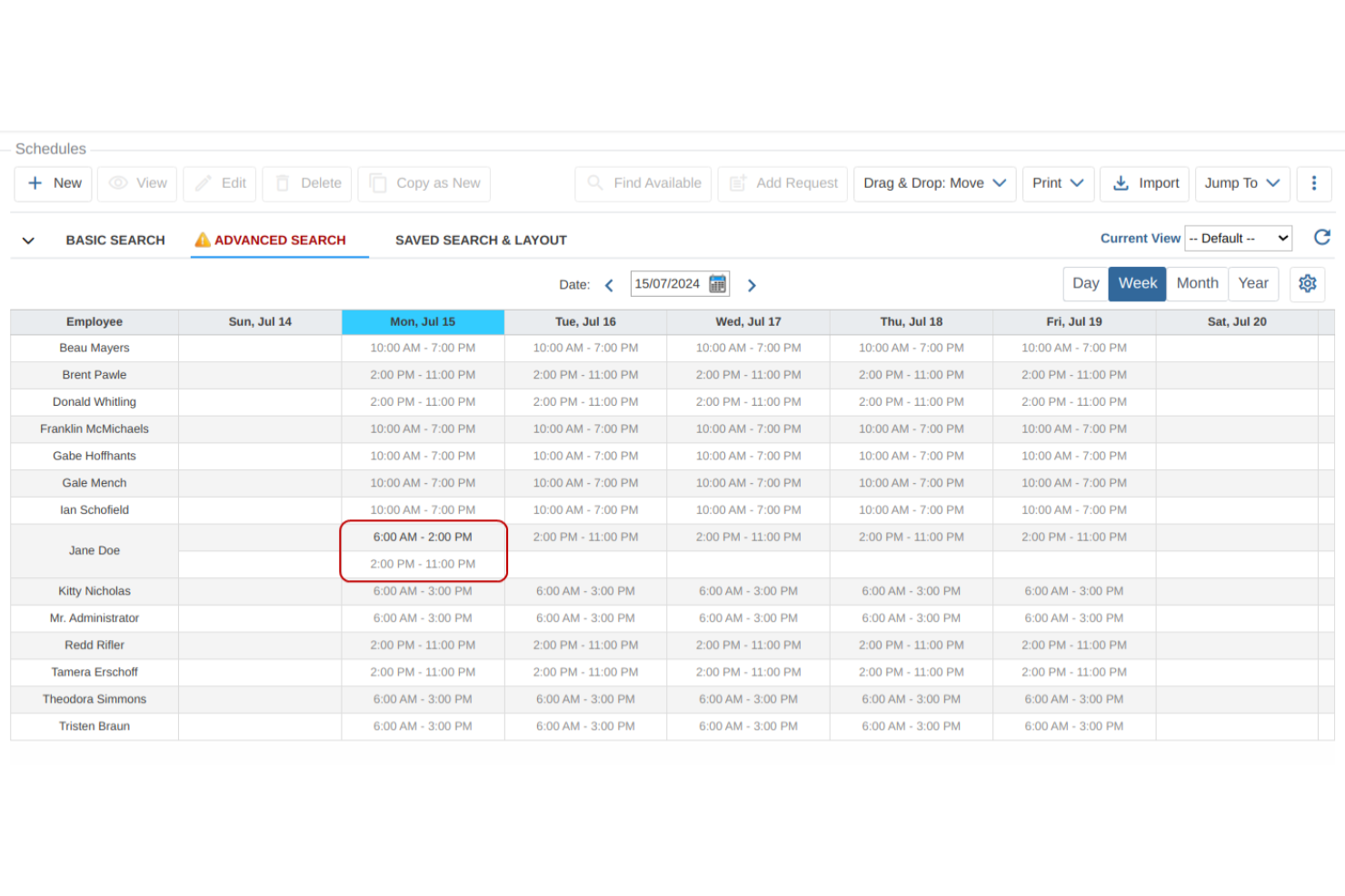 TimeTrex screenshot - 10 Software di Pianificazione Alberghiera per Migliorare le Operazioni del 2026