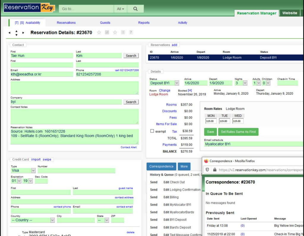 ReservationKey screenshot - 10 Migliori Software di Gestione Motel per Piccoli Hotel 2026