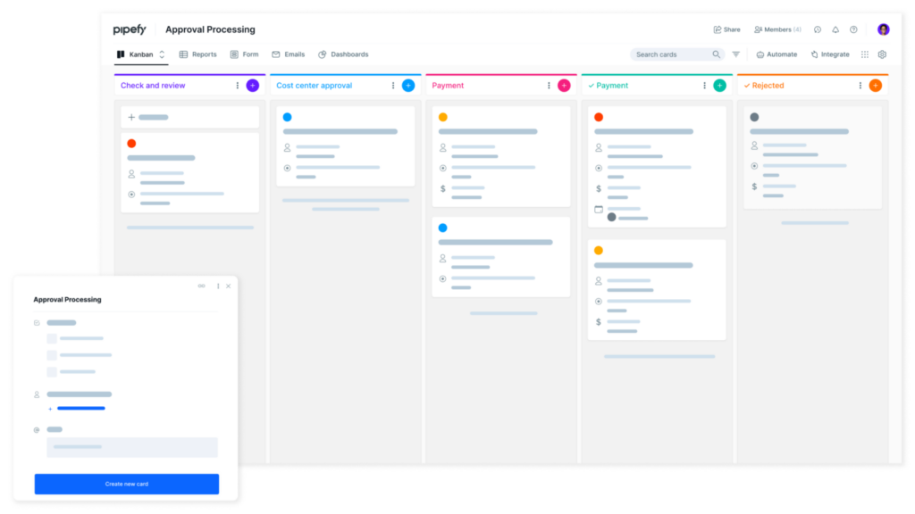 Pipefy screenshot - Guida ai 10 migliori software di approvvigionamento alberghiero nel 2026