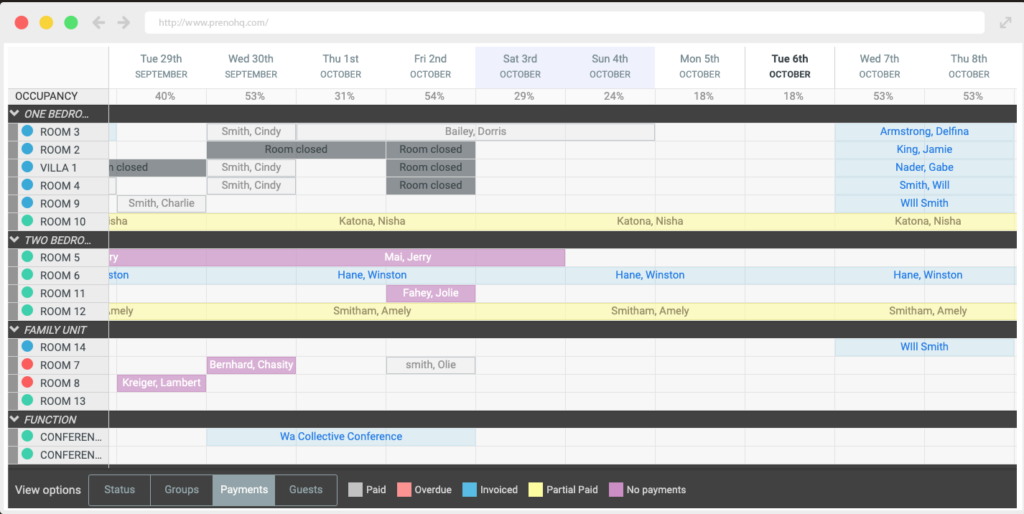 Preno screenshot - 10 Migliori Software di Gestione Motel per Piccoli Hotel 2026