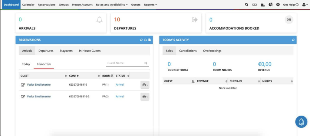 Cloudbeds screenshot - 10 migliori software per la gestione alberghiera recensiti nel 2026