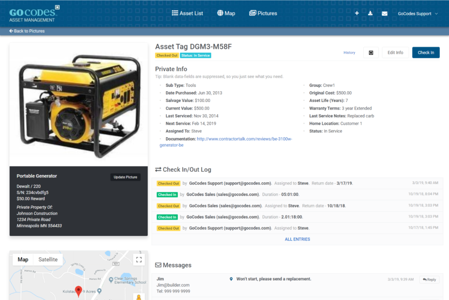 GoCodes Asset Management screenshot - 10 Mejores Software de Gestión de Inventarios para Hoteles en 2026