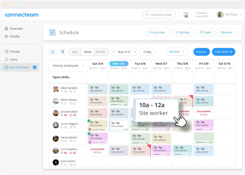 Connecteam screenshot - 10 migliori software per la gestione alberghiera recensiti nel 2026