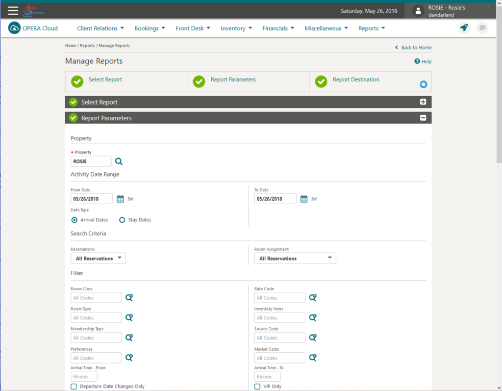 Oracle Hospitality OPERA Property Management System screenshot - 10 Mejores Programas de Mantenimiento para Hoteles Reseñados para 2026