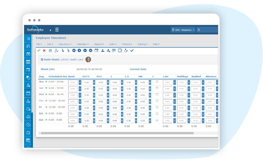 Softworks screenshot - 10 Migliori software di gestione del personale alberghiero per il 2026