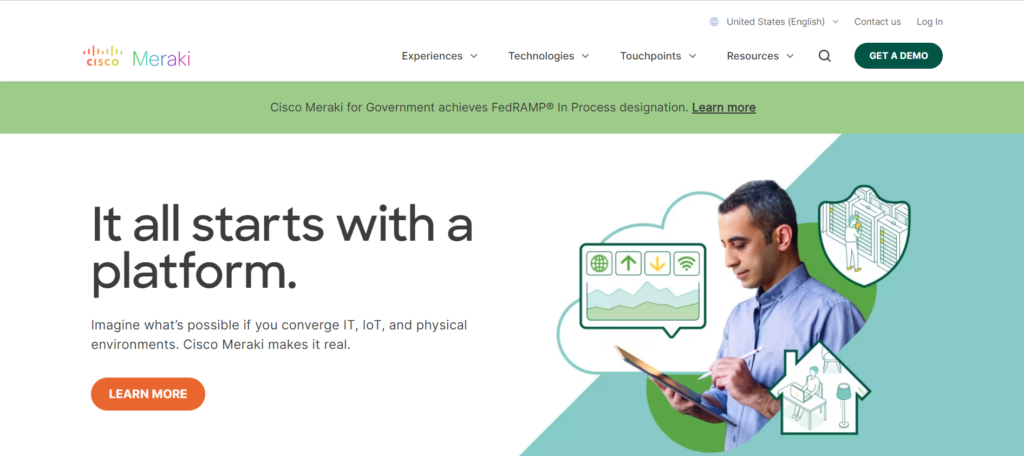 Cisco Meraki screenshot - Guida ai 10 migliori fornitori di Internet per hotel del 2026