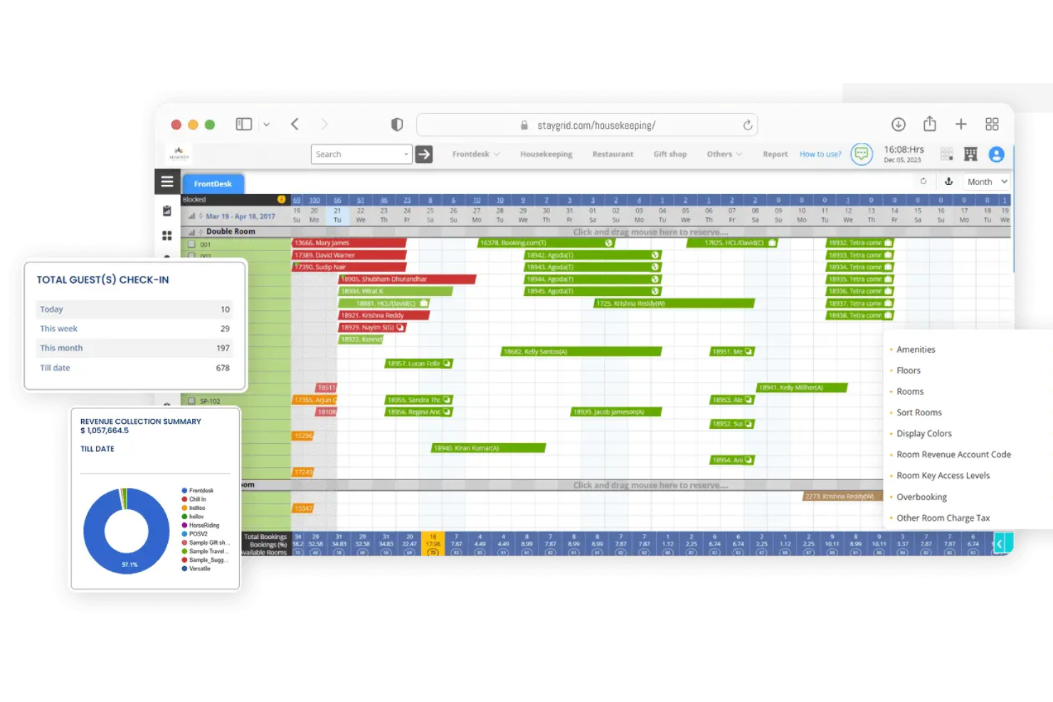 Hotelogix screenshot - 10 Mejores Software de Recepción de Hotel Analizados para 2026