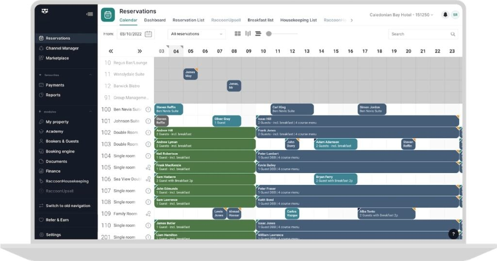 RoomRaccoon screenshot - 10 Migliori Software Channel Manager per Hotel per il 2026