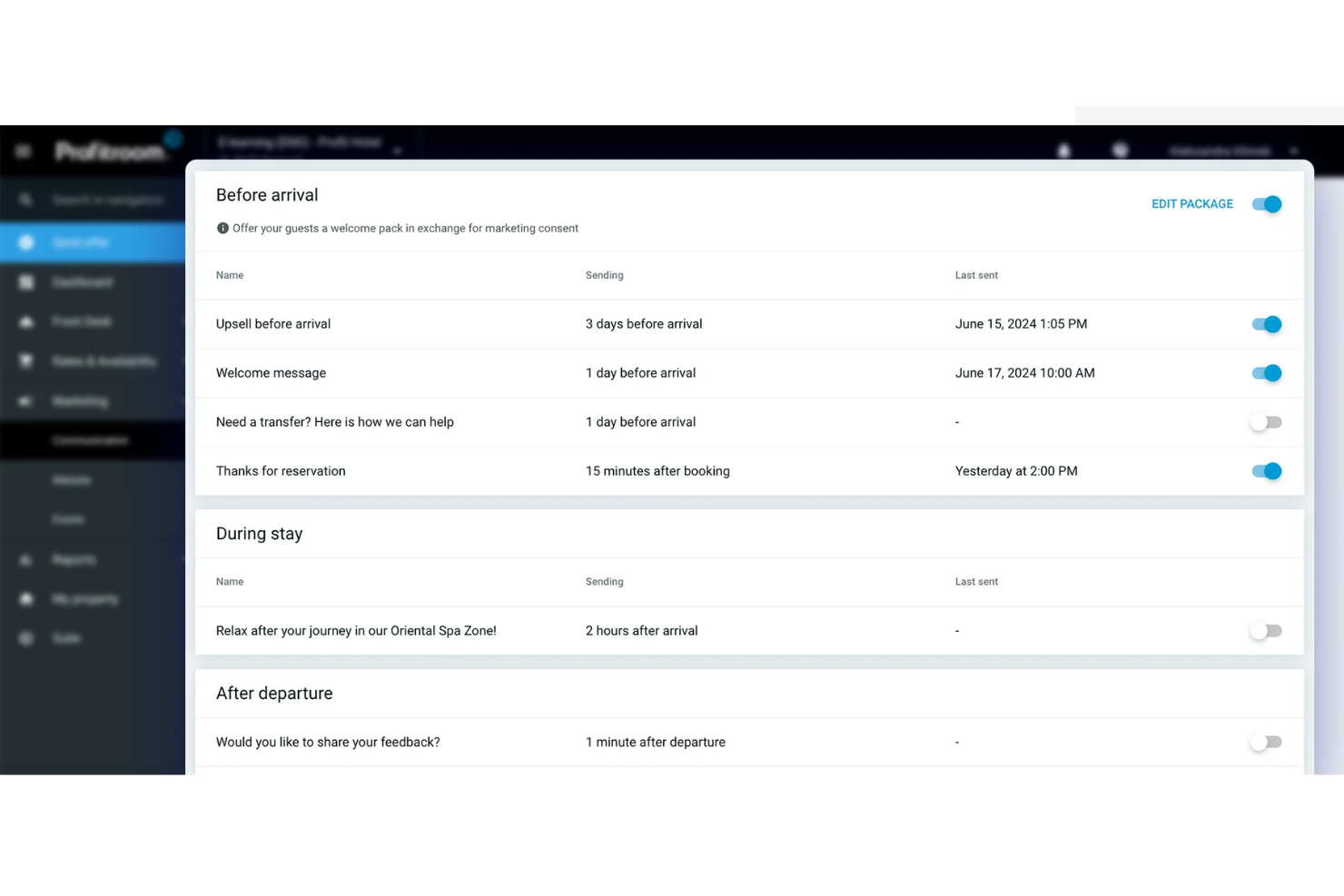 Profitroom screenshot - 10 Mejores Software CRM para Hoteles de 2026 Comparados