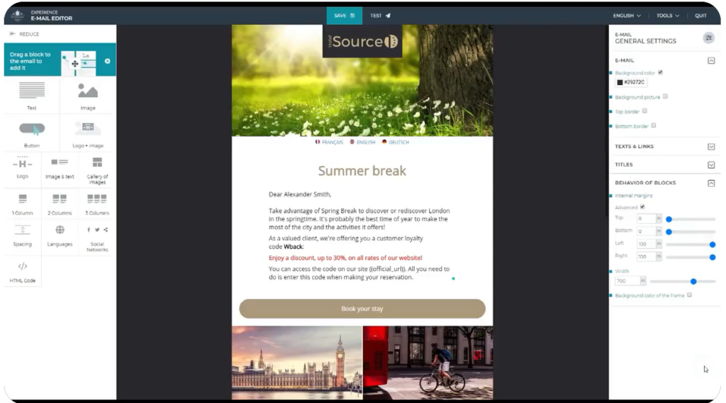 Experience CRM screenshot - 10 migliori software di email marketing per hotel per 2026