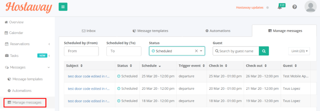 Hostaway screenshot - 10 Mejores Alternativas a Cloudbeds Analizadas en 2026