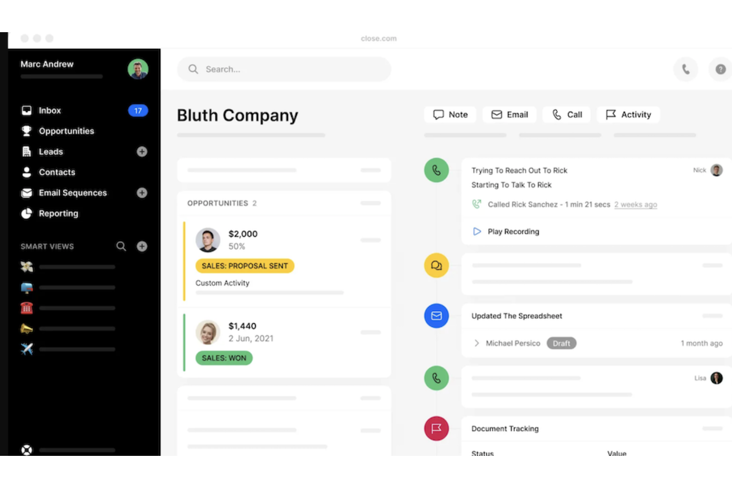 Close screenshot - 10 Mejores Software CRM para Hoteles de 2026 Comparados