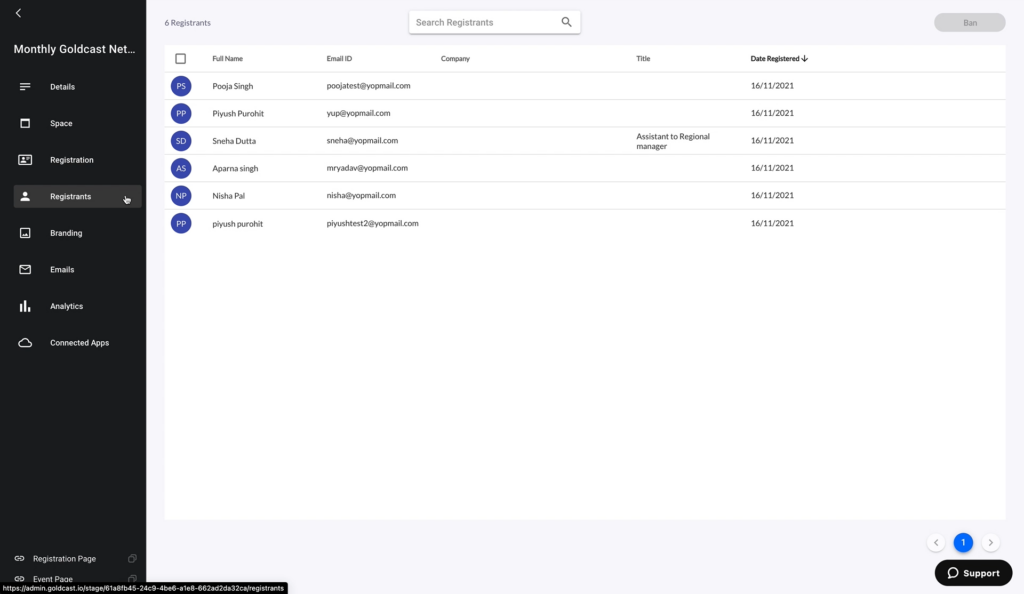 Goldcast screenshot - Los 10 Mejores Competidores de Cvent para Planificar Eventos en 2026