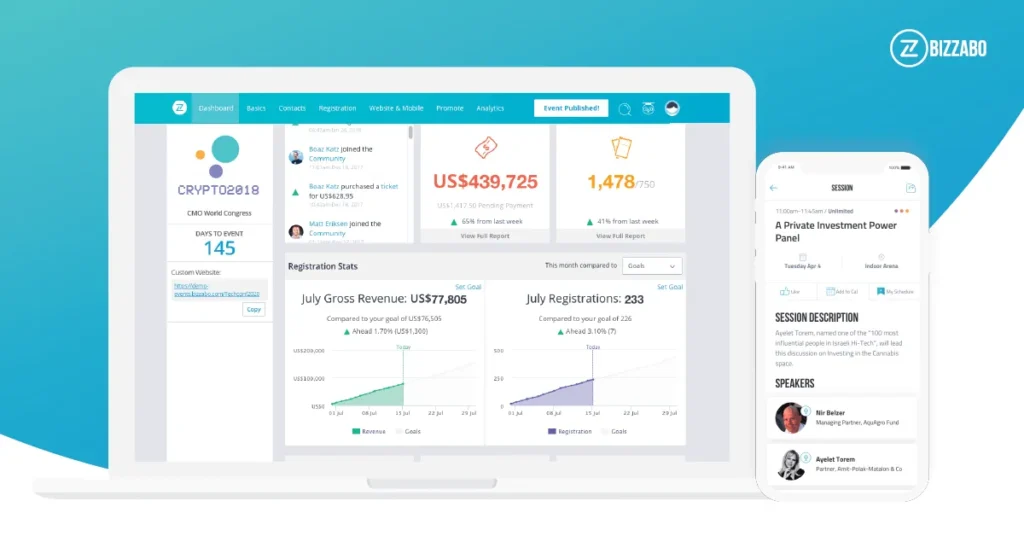 Bizzabo screenshot - I 10 migliori concorrenti di Cvent per la pianificazione di eventi nel 2026