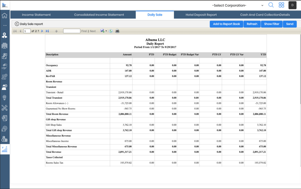 Nimble screenshot - 10 mejores programas de contabilidad para hoteles revisados para 2026
