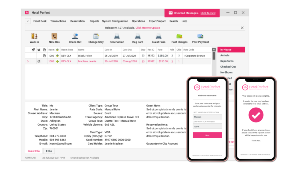 RoomKey PMS screenshot - Los 10 Mejores Software para Programar Eventos en 2026