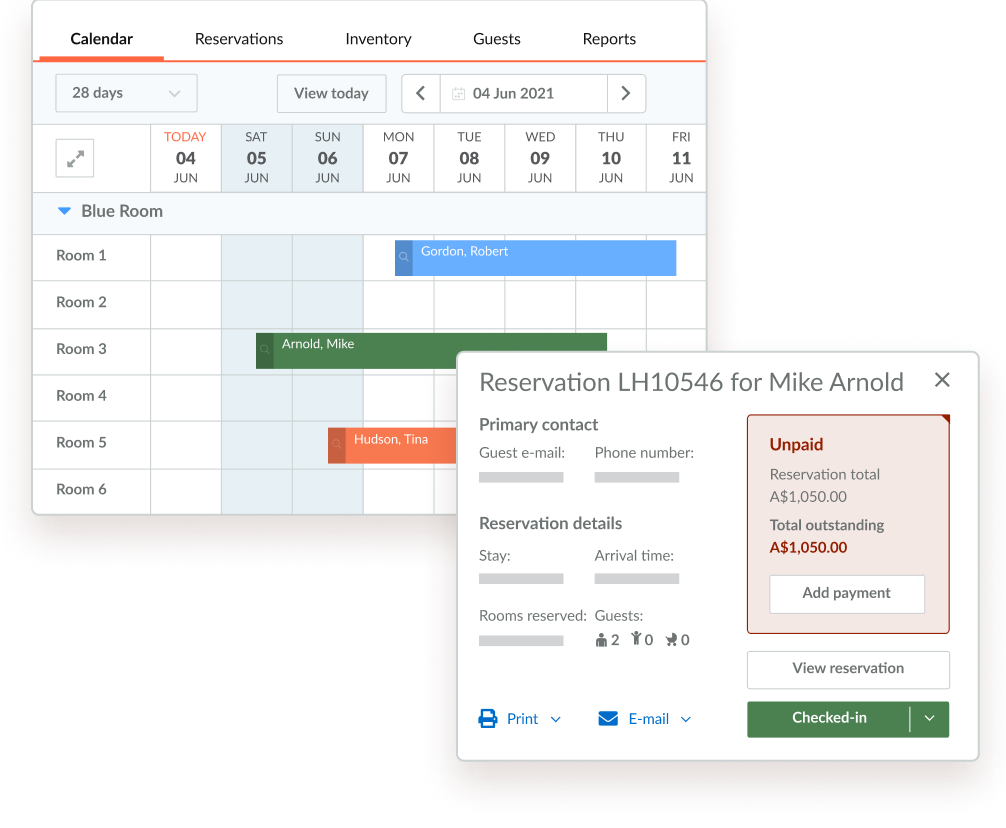 Little Hotelier screenshot - I 10 migliori software per la pianificazione di eventi per il 2026